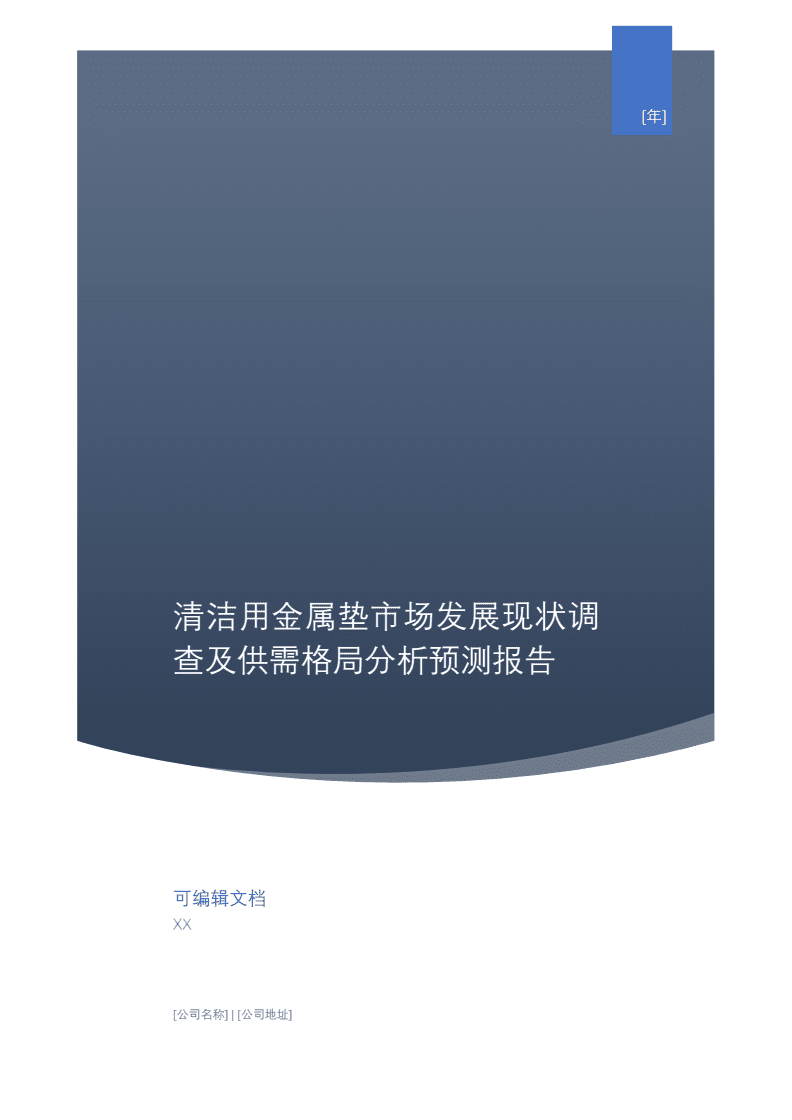 清潔用金屬墊市場發展現狀調查及供需格局分析預測報告